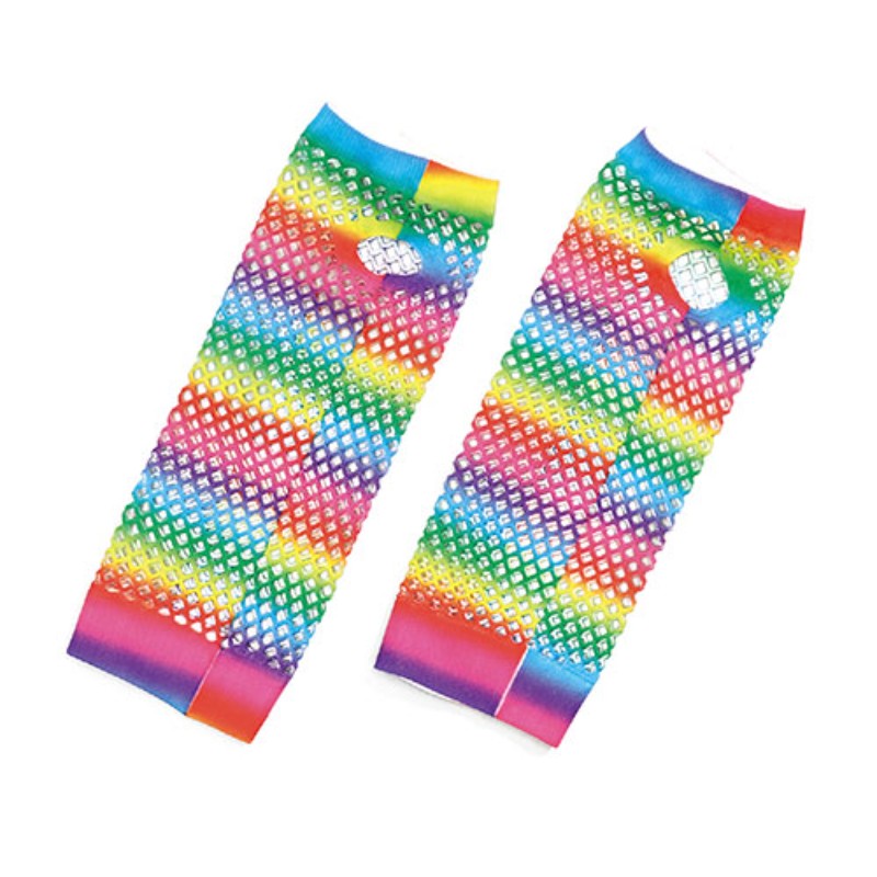 【10セット】 ARTEC カラーメッシュグローブ レインボー ATC4587X10 イベント パーティ 発表会 [▲][AS]