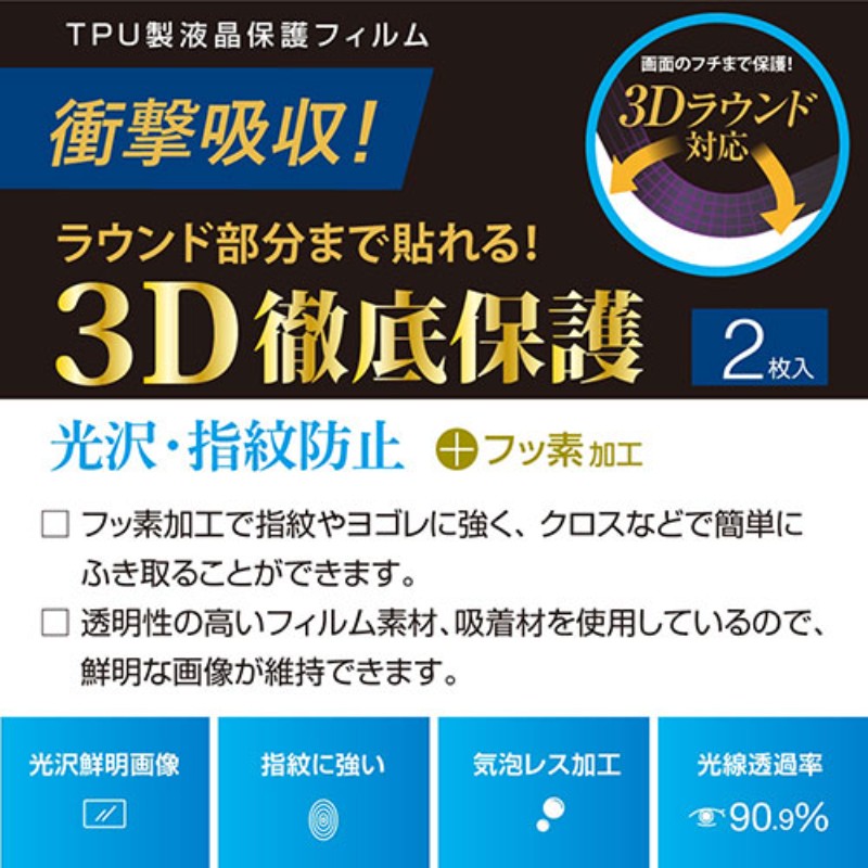 ナカバヤシ AppleWatch44mmフィルム TPU防指紋 SMW-AW441TFLS [▲][AS]