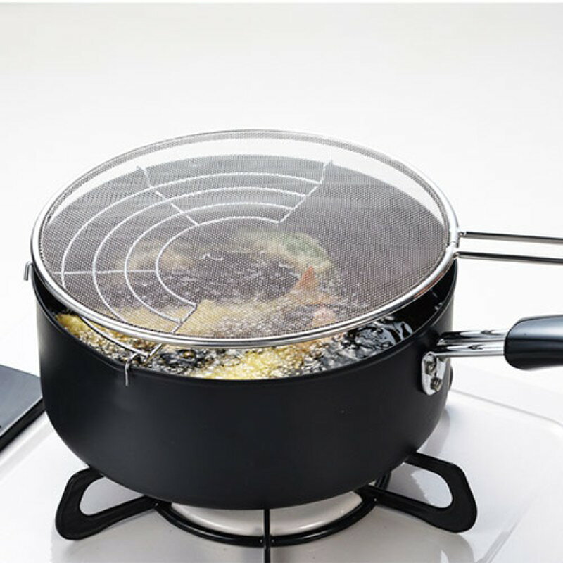 パール金属 油はねを軽減する防止ネット付天ぷら鍋20cm HB-5865 調理器具 キッチン...