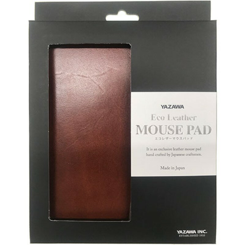 矢澤YAZAWA エコレザーマウスパッド ブラウン footmate30634 [▲][AS]