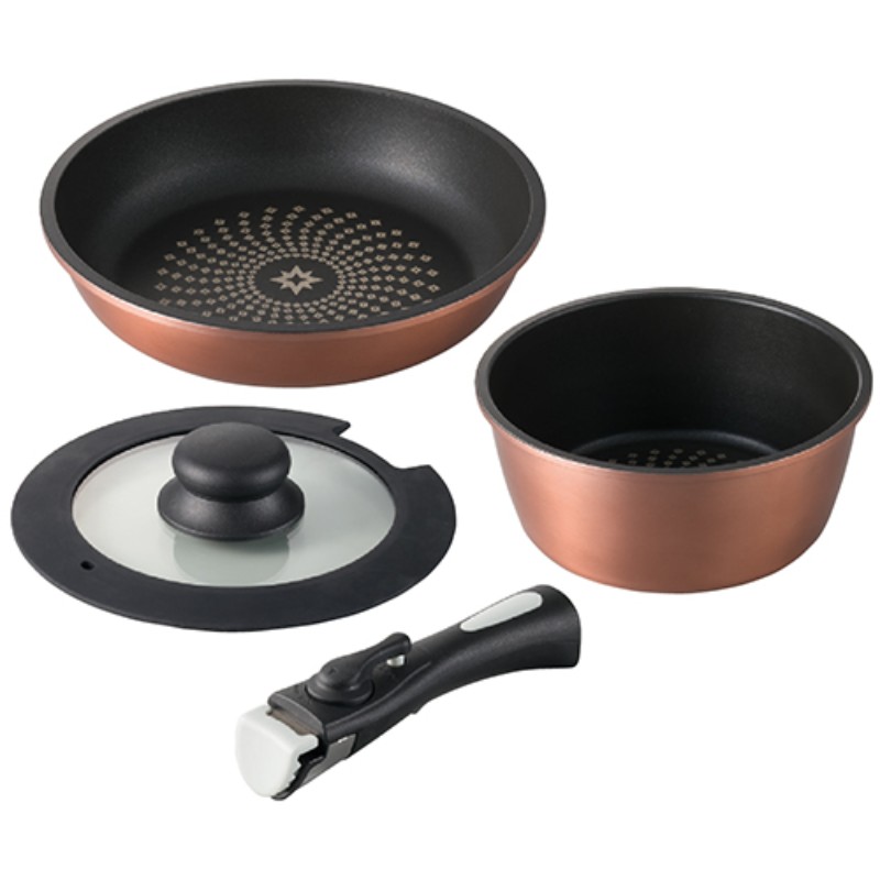 ククナダイヤモンドコート着脱鍋4点セットB 2142-076 [▲][AS]