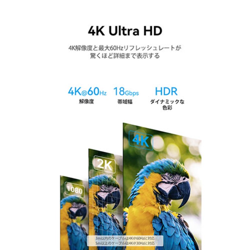 【3本セット】 VENTION HDMI ケーブル 4K対応 8m ブラック AA-0072X3 [▲][AS]