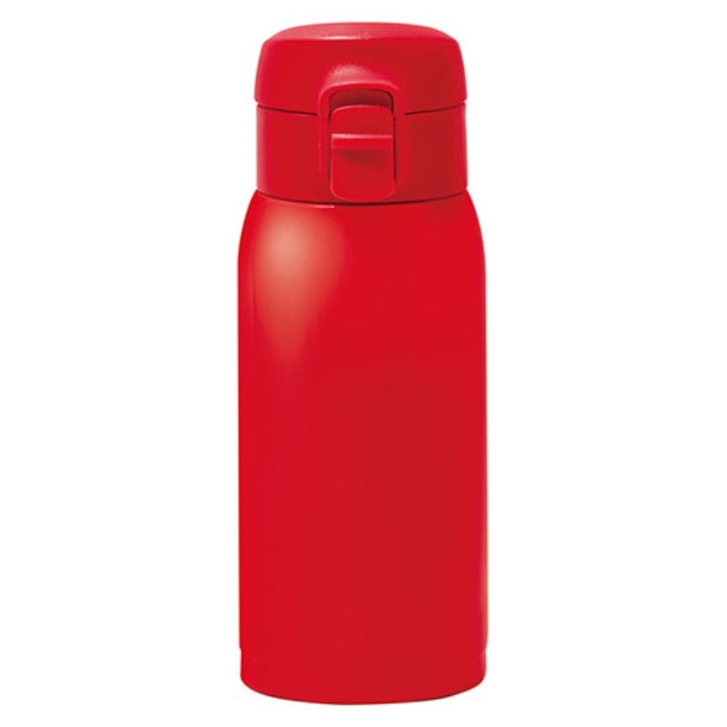 モテコ ワンタッチ栓マグボトル350ml 保温保冷ができるステンレス製 レッド 22549514 [▲][AS]