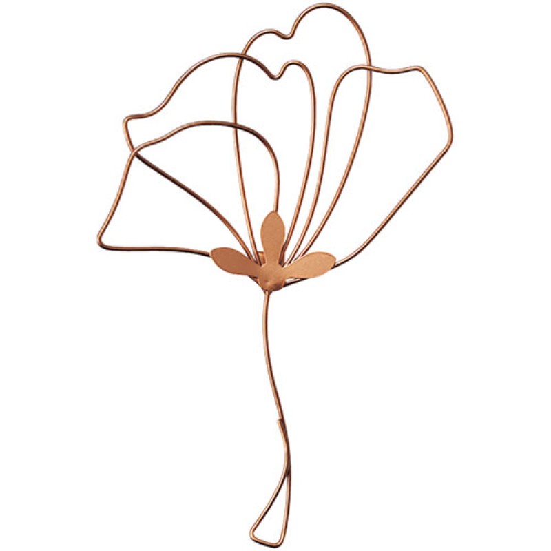 ウォールデコ(花) 凛 約26×4.6×33.5cm ワイヤー細工のエレガントなウォールデコ C6025594 [▲][AS]