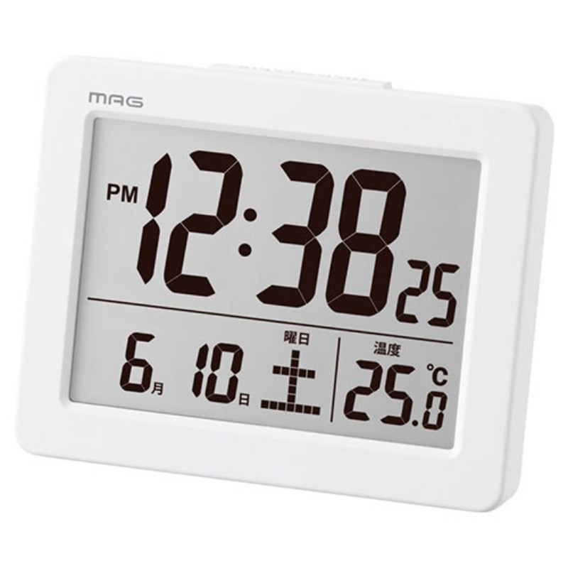 デジタル時計 ブリム (温度表示・カレンダー表示・アラーム・スヌーズ機能・ライト) 22558610 [▲][AS]