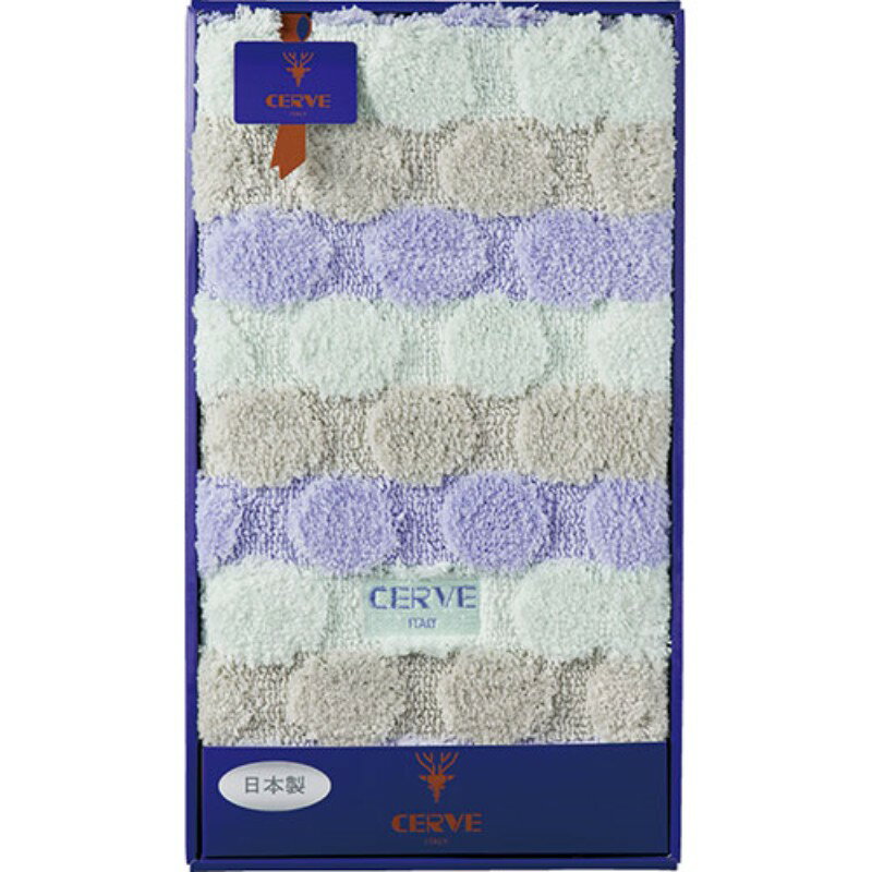 チェルベ ドット 大判バスマット ブルー 50×80cm L9056564 [▲][AS]