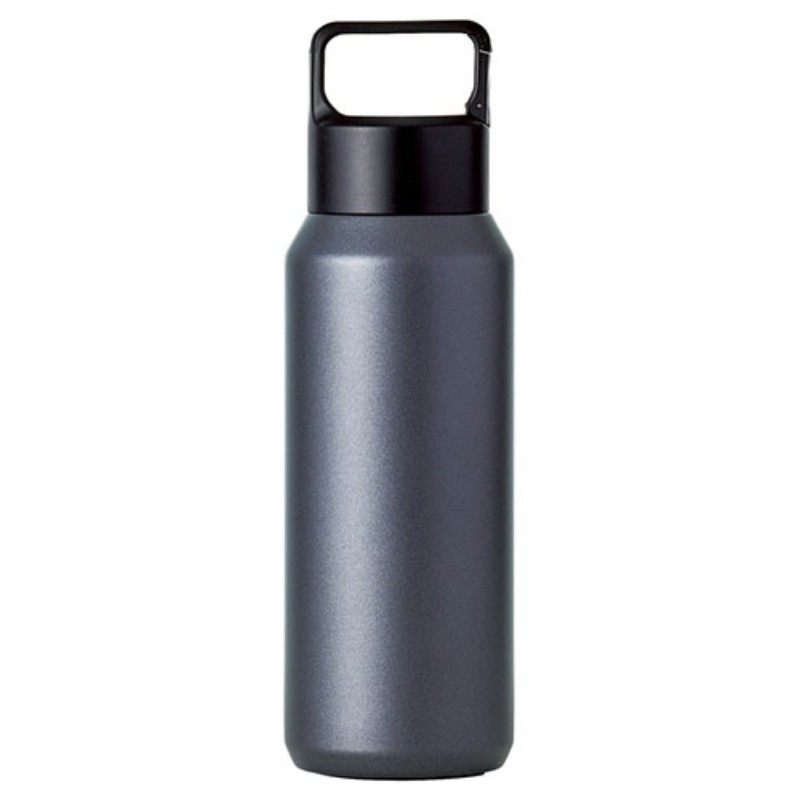 DECO+ 真空ステンレス炭酸ボトル 600ml 炭酸飲料を冷たいまま持ち運べる ブラック 22543812 [▲][AS](3)