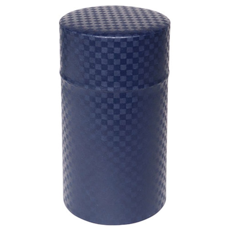 【5個セット】 ヤマコー てまひま工房 お茶缶 ぽッ・かん モダン市松 青 L yamaco78277X5 [▲][AS]