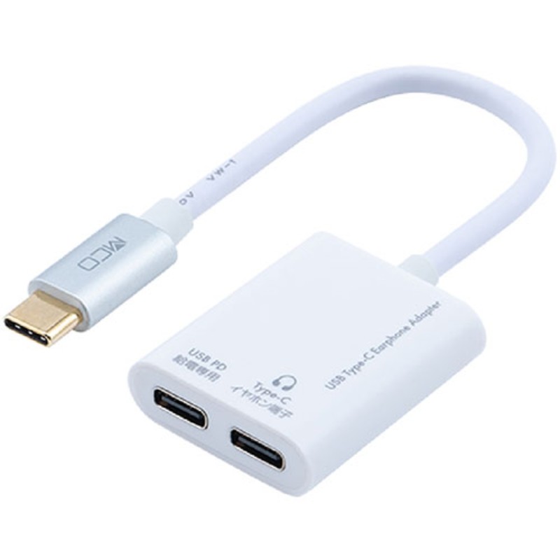 乐天商城 - MCO Type-Cイヤホン変換ケーブル USB PD対応 ホワイト SAD-CE05PW [▲][AS]