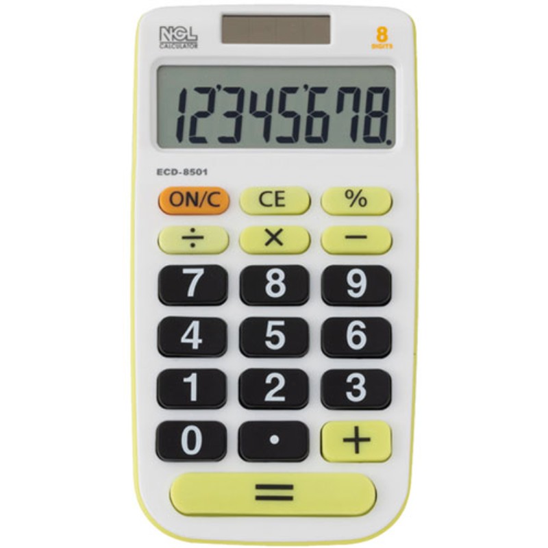 特長大きな液晶&視認性の高い配色で見やすい。押し間違いも軽減。大きなキーで使いやすい。軽快な押し心地のプラスチック製のキートップを採用しています。太陽電池とボタン電池を併用することで低照度時でも使用できます。仕様本体寸法 : W72×D17×H137mm本体重量 : 61g材質 : 本体、キー機能 : 8桁表示/2つの電池パッケージ寸法 : W100×D25×H188mm備考※メーカー取り寄せ商品となりますので、ご注文後の注文キャンセルはお承りできません。※メーカー取り寄せ商品となりますので、返品交換は一切お受けいたしかねます。ただし初期不良の場合でメーカーに在庫が確認できる場合は交換にて対応致します。※商品開梱後は組み立てやご使用の前に、コンディション・付属品類が揃っていることをご確認ください。 お客様の都合による返品・交換はお受けできませんので、ご注意ください。※掲載商品は、メーカー都合により予告無く仕様を変更（商品名やパッケージを含む）する場合があります。そのため、掲載内容（商品名・商品説明・商品画像等）はお届けする品物と異なる場合がございます。※メーカー取り寄せ商品となりますので、メーカー欠品の場合はご注文をキャンセルさせていただきます。あらかじめご了承ください。※取り寄せ品のため納期が前後する場合がございます。あらかじめご了承下さい。