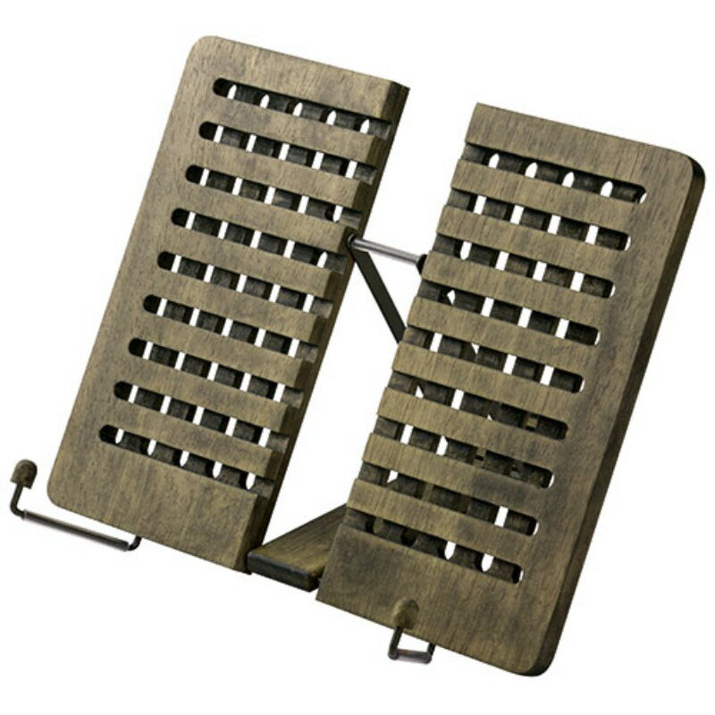 レイメイ藤井 木製アンティークブックスタンド Lサイズ フラットに折りたためて便利 使用時27.5×20.5×28cm ナチュラル BM30 [▲][AS]