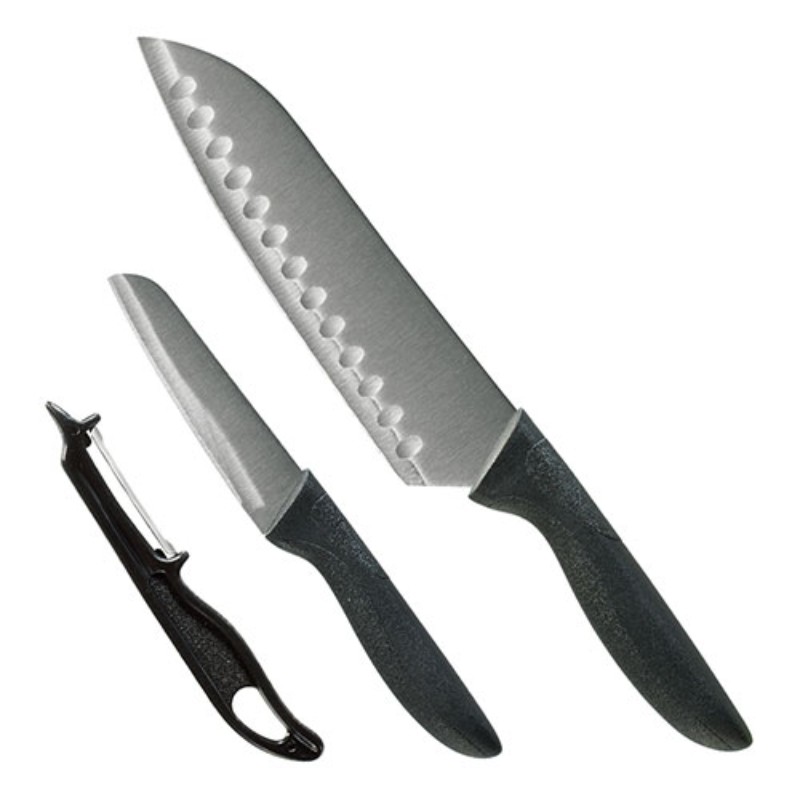 刀匠兼守 三点揃 包丁・ペティナイフ・ピーラーの基本刃物三点セット SP-35380 [▲][AS]