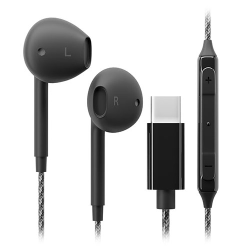 PGA USB Type-C ステレオイヤホン タフケーブル/インナーイヤータイプ ブラック PG-SETC2BK1 [▲][AS]