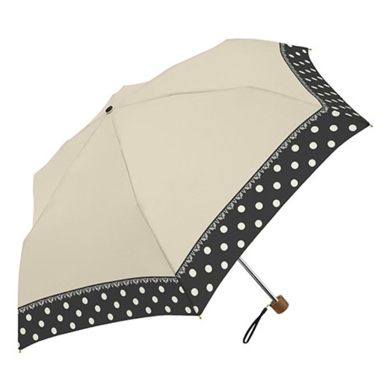Umbrella - 三国 MKN 遮光&遮熱 黒コーティング傘 50cm 楽ミニ リムドット mini ベージュ S2516115 [▲][AS]