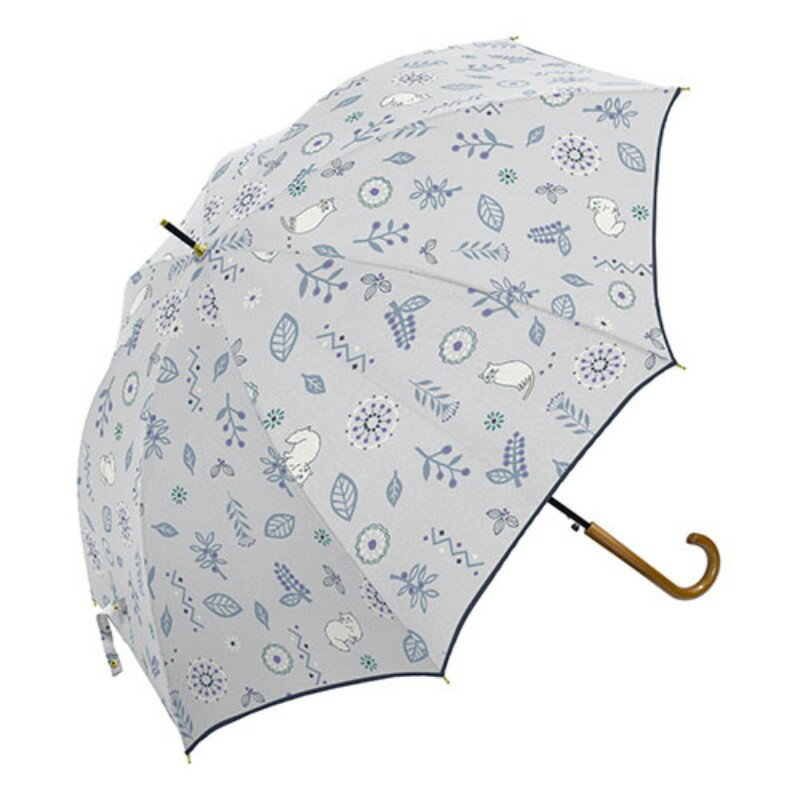 三国 MKN シルバーコーティング 雨晴兼用 60cm ジャンプ傘 kasvi&CAT グレー S1711503 [▲][AS]