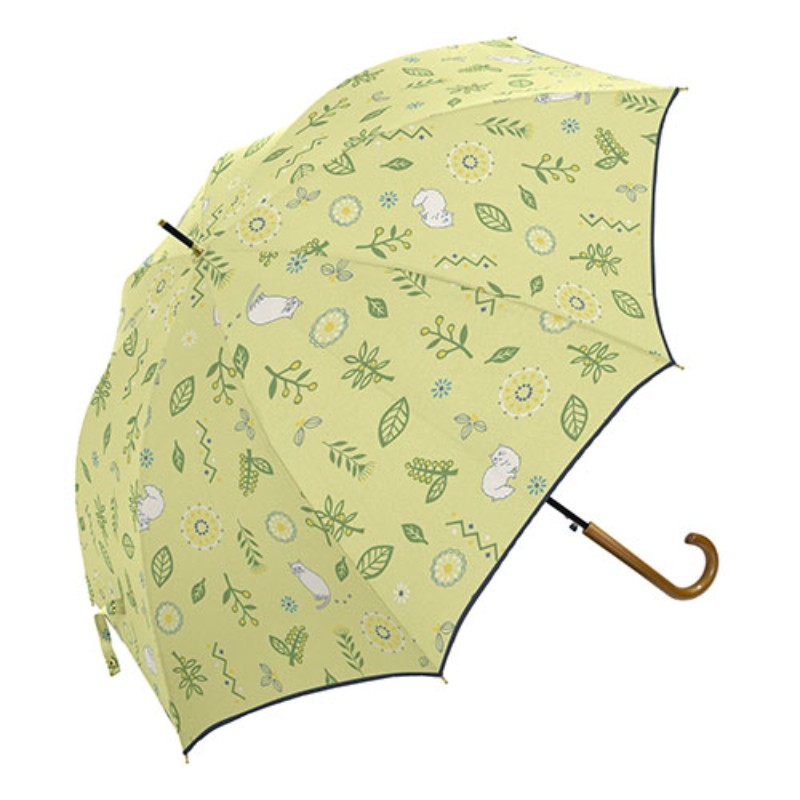 三国 MKN シルバーコーティング 雨晴兼用 60cm ジャンプ傘 kasvi&CAT イエロー S1711511 [▲][AS]