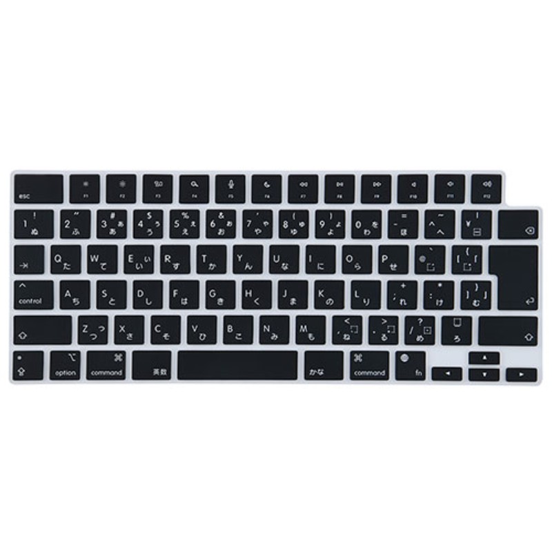 商品の特長キーボードにぴったりフィットセンサー部分を覆わないTouch ID対応デザイン耐久性に優れた高品質で丈夫なTPU採用キーボードをキズや汚れなどから保護します。日本語JIS配列水洗いOK※バックライト非対応です。仕様●材質 : シリコン(KSL-MB01BK)●対応機種 : MacBook Pro 14/16インチ(2021年モデル 以降)、MacBook Air 13.6インチ(2022年モデル 以降)/15.3インチ(2023年モデル 以降)備考※メーカー取り寄せ商品となりますので、ご注文後の注文キャンセルはお承りできません。※メーカー取り寄せ商品となりますので、返品交換は一切お受けいたしかねます。ただし初期不良の場合でメーカーに在庫が確認できる場合は交換にて対応致します。※商品開梱後は組み立てやご使用の前に、コンディション・付属品類が揃っていることをご確認ください。 お客様の都合による返品・交換はお受けできませんので、ご注意ください。※掲載商品は、メーカー都合により予告無く仕様を変更（商品名やパッケージを含む）する場合があります。そのため、掲載内容（商品名・商品説明・商品画像等）はお届けする品物と異なる場合がございます。※メーカー取り寄せ商品となりますので、メーカー欠品の場合はご注文をキャンセルさせていただきます。あらかじめご了承ください。※取り寄せ品のため納期が前後する場合がございます。あらかじめご了承下さい。