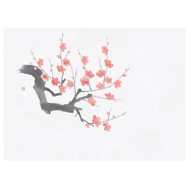 ヤマコー 用美 業務用 四季彩鮮度保持紙 梅 (100枚入) yamaco69001 [▲][AS]