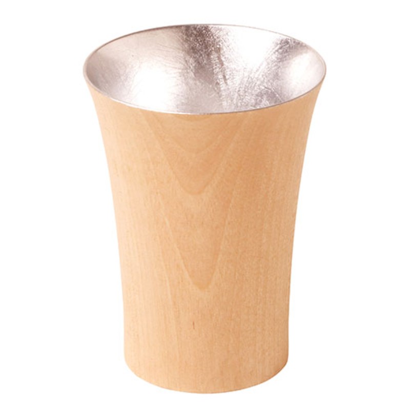 ヤマコー てまひま工房 WOOD CUP 水目桜のウッドカップ シルバー yamaco78432 [▲][AS]