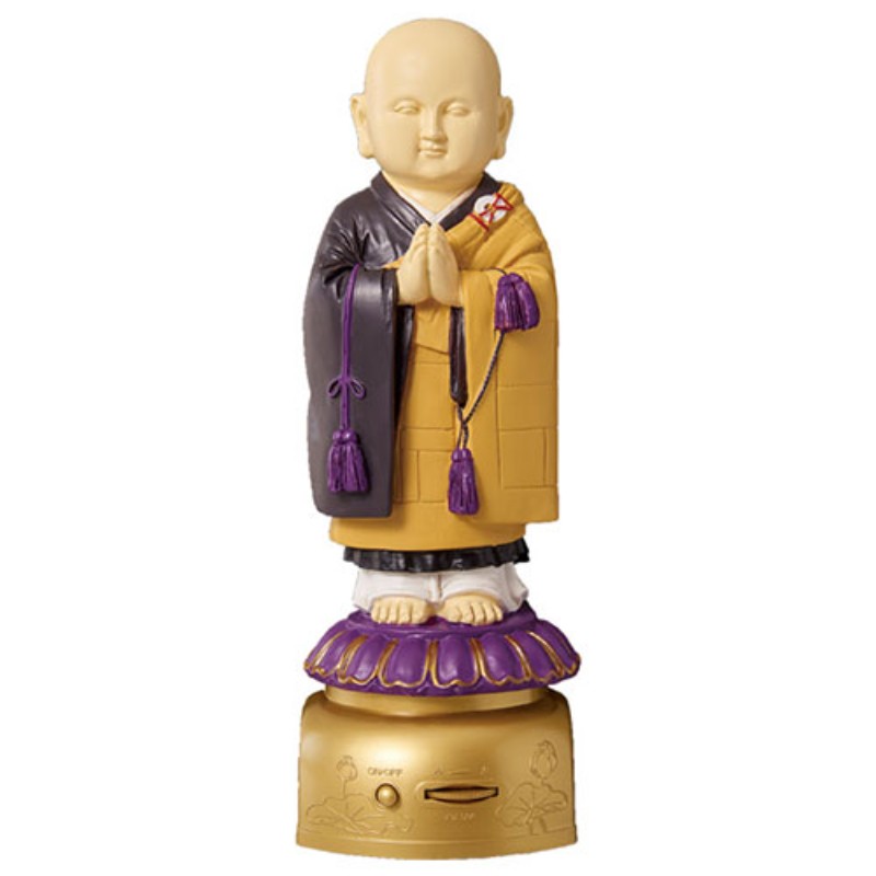 サンスマイル 我が家のお坊さん 袈裟タイプ 般若心境 お経を唱える可愛いお坊さん人形 SNSM-76434 [▲][AS]