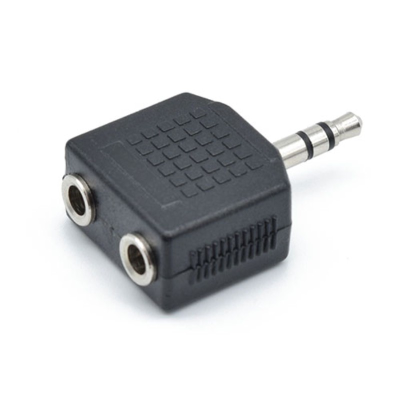 【10個セット】 日本トラストテクノロジー ステレオミニジャック 2分配コネクタ JSC-024BKX10 [▲][AS]