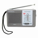 WINTECH AM/FMポータブルラジオ(横型) KMR-61 ガンメタル×グレー [▲][AS]
