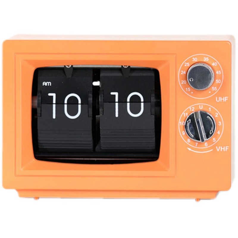 WINTECH パタパタ時計 FPC-7-OR オレンジ インテリア [▲][AS]