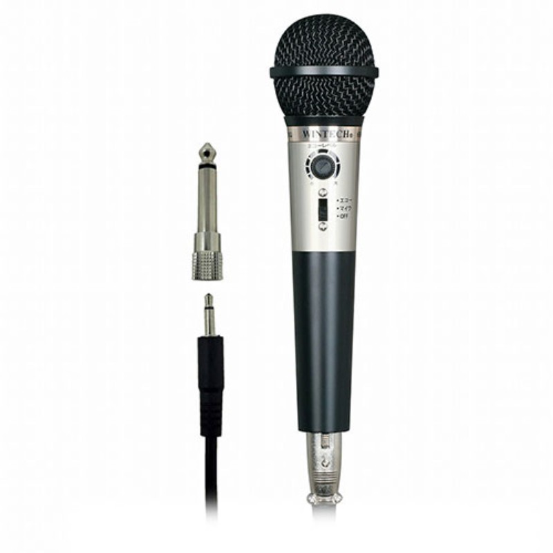 WINTECH カラオケエコーマイクロホン KEM-02 シャンパンゴールド ダイナミック型 [▲][AS]