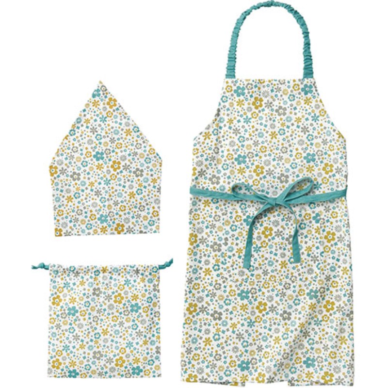 レップ キッズエプロン3Pセット リサ グリーン REP-500705 子供用 生活雑貨 [▲][AS]
