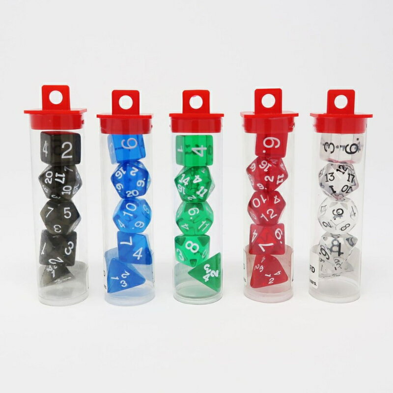 【イメージミッション木鏡社】 五立体クリアダイスセット 青 ボードゲーム カードゲーム [▲][ME]