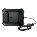 【ELECOM / エレコム】AirPods Pro 第2世代 ( 2022 ) ケース ハイブリッド 衝撃吸収 フタ開閉ロック機能 カラビナ付 ワイヤレス充電...