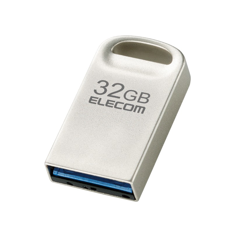 【ELECOM / エレコム】USBメモリ 32GB USB3.2(Gen1)/3.1(Gen1)/3.0/2.0 USB A 超小型 読込最大200MB/s 【 Windows 11 Mac 他対応 】シルバー [▲][EL]