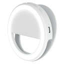 【ELECOM(エレコム)】LED リングライト 直径9cm クリップ式 3段階調光 USB充電式 【 ノートPC スマホ 三脚 など固定可能 】 自撮りライト...