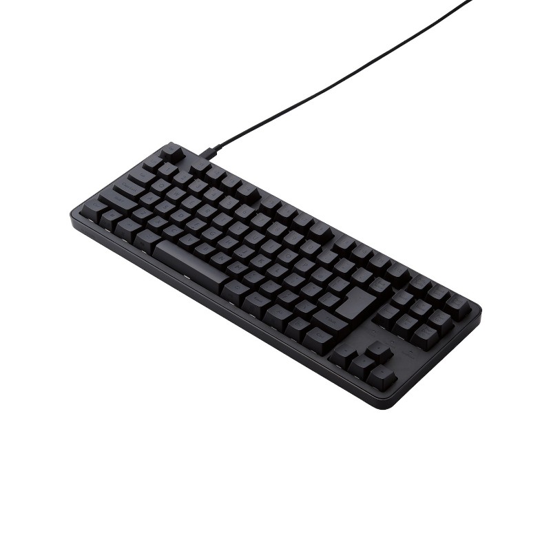 【ELECOM / エレコム】 キーボード 有線 着脱式USBケーブル 赤軸 リニア メカニカル テンキーレス 【 各種OS PC 等対応 】 Leggero ブラック [▲][EL]