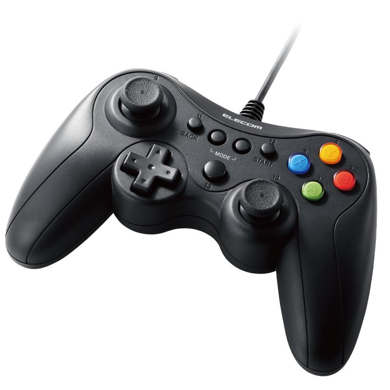 【ELECOM/エレコム】 ゲームパッド 有線 Xinput Xbox系配置 FPS仕様 メカニカルトリガー スティックカスタマイズ対応 軽量 ブラック JC-GP30XBK [▲][EL]