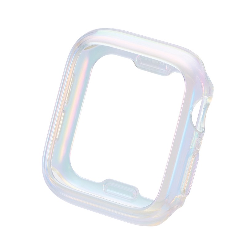 【ELECOM/エレコム】 アップルウォッチ カバー Apple Watch SE ( 第2 / 第1世代 ) / Series 6 / 5 / 4 [40mm] バンパー ソフト ケース オーロラクリア [▲][EL]