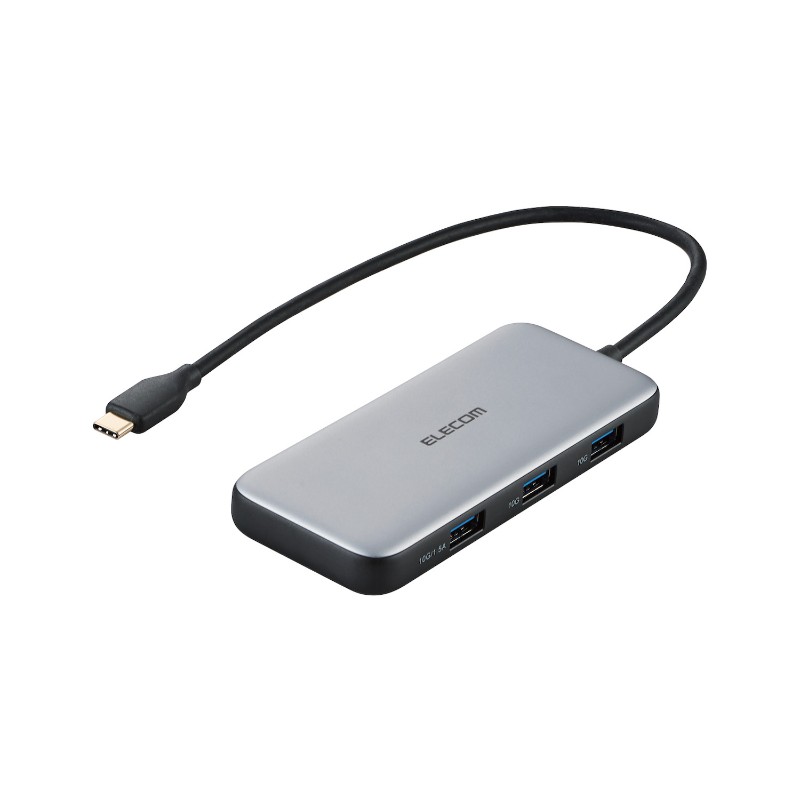 【ELECOM/エレコム】 USB Type C ドッキングステーション ハブ 5-in-1 PD 85W出力 USB-C ×1 USB-A ×3 HDMI ×1 【 各種OS 対応 】 シルバー [▲][EL]