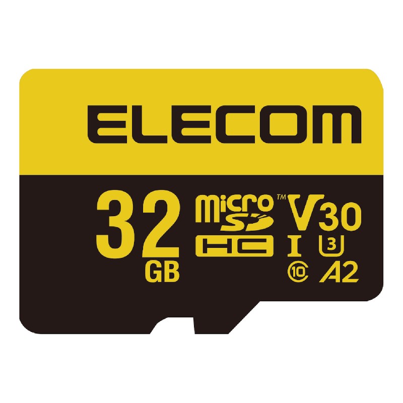 【ELECOM/エレコム】 マイクロSDカード microSDHC 32GB Class10 UHS-I U3 V30 読込最大90MB/s NintendoSwitch動作確認済 IPX7 SD変換アダプター付 [▲][EL]