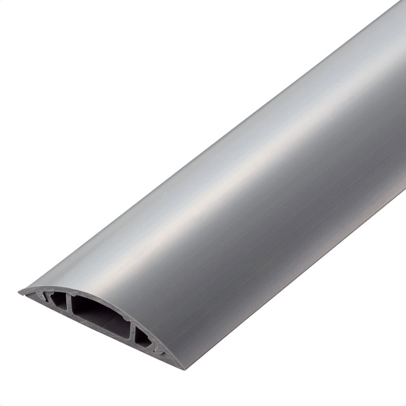 【ELECOM/エレコム】 配線カバー 床用 モール ( 長さ1m × 幅54mm ) R形状 【 電源コード / 各種ケーブル 対応 】 グレー [▲][EL]