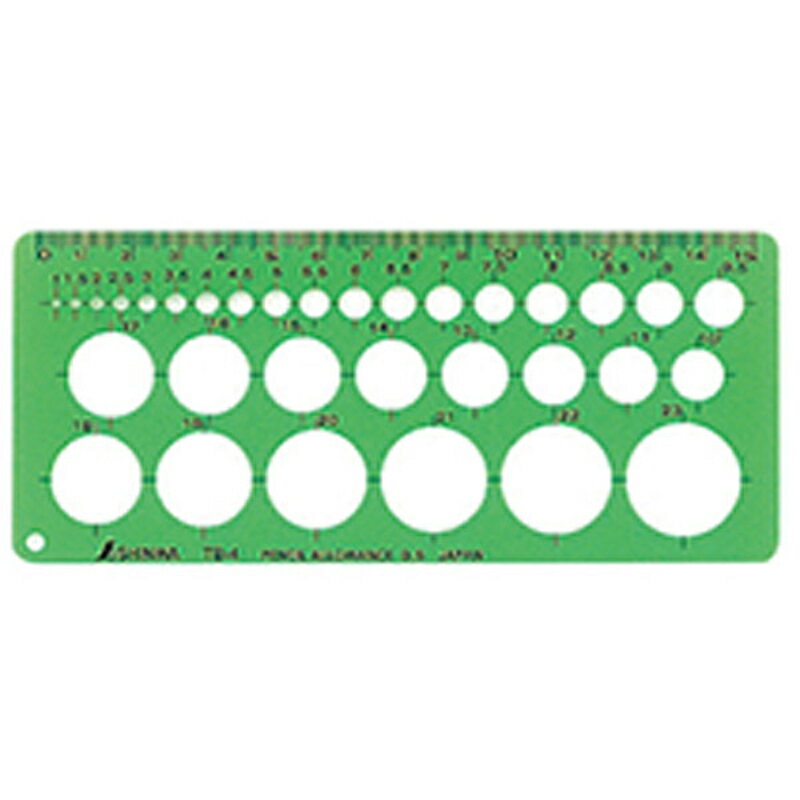 【シンワ測定】 66005テンプレート円定規TB-4小 [▲][FU]