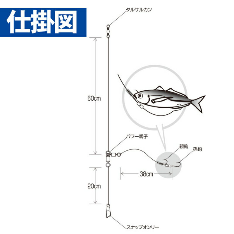 【(株)ハヤブサ】 ぶっこみ胴突飲ませ 移動式2段鈎 HD300 6号/5号 ハリス6 釣り 仕掛け HD300-6-6 [▲][FU]