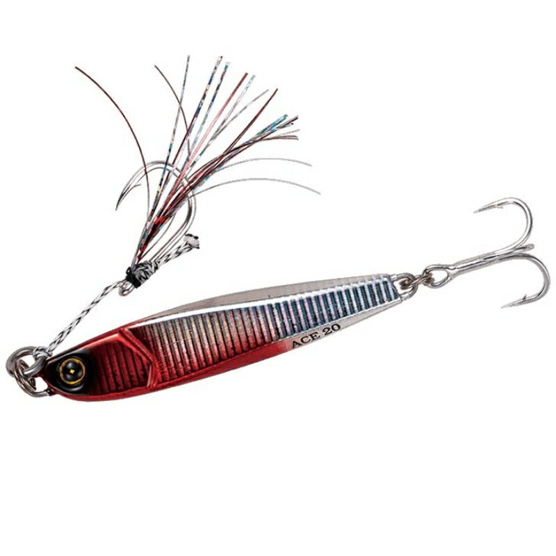 【(株)ハヤブサ】 ブッ飛びハイアピールジグ ジャックアイ エース FS415 流血シルバー 40g 釣り 仕掛け FS415-40-8 [▲][FU]
