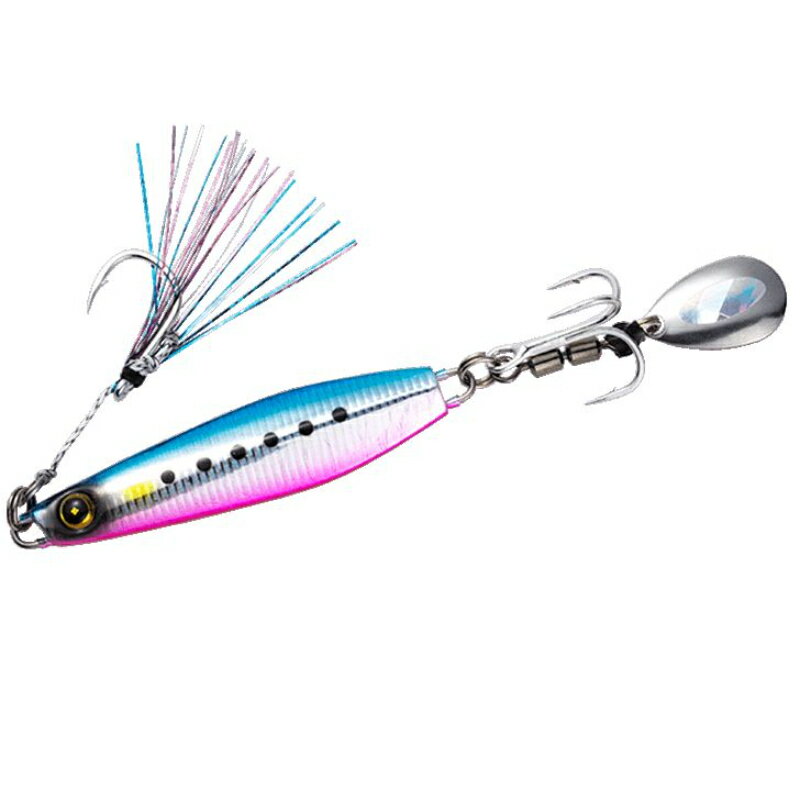 【(株)ハヤブサ】 カンタン巻きジグ ジャックアイ マキマキ FS417 ケイムラブルピンイワシ 40g 釣り 仕掛け FS417-40-2 [▲][FU]