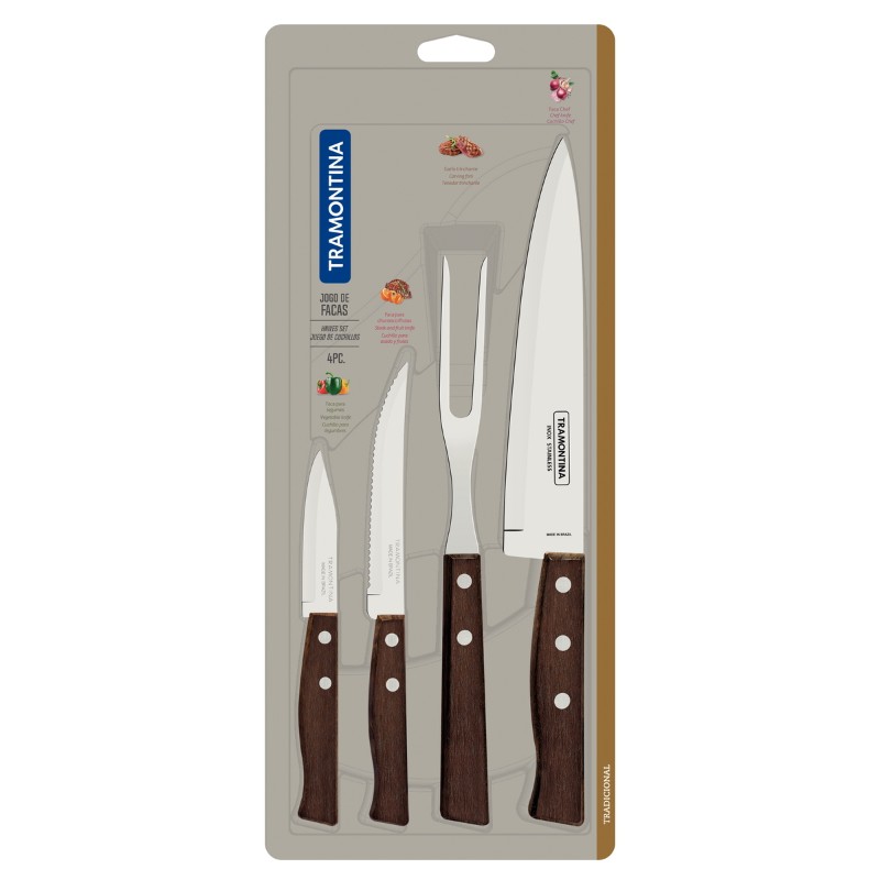 【TRAMONTINA(トラモンティーナ)】 バーベキュー カトラリー 4pc 22299/019 アウトドア キャンプ [▲][FU]