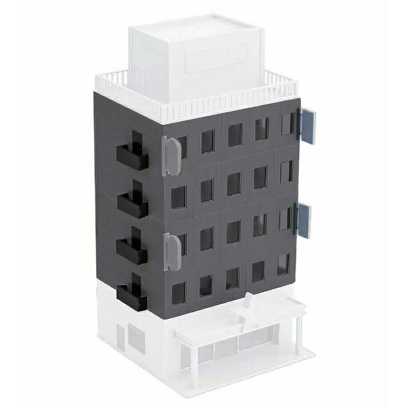 【グリーンマックス】 2610 着色済み ビジネスビル(ブラックグレー) 増設4階分 Nゲージ 着色済みストラ..