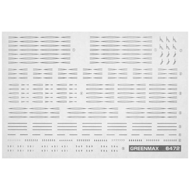【グリーンマックス】 6472 営団300/400/500形対応 (メタリック) Nゲージ 車両マーク [▲][ME]