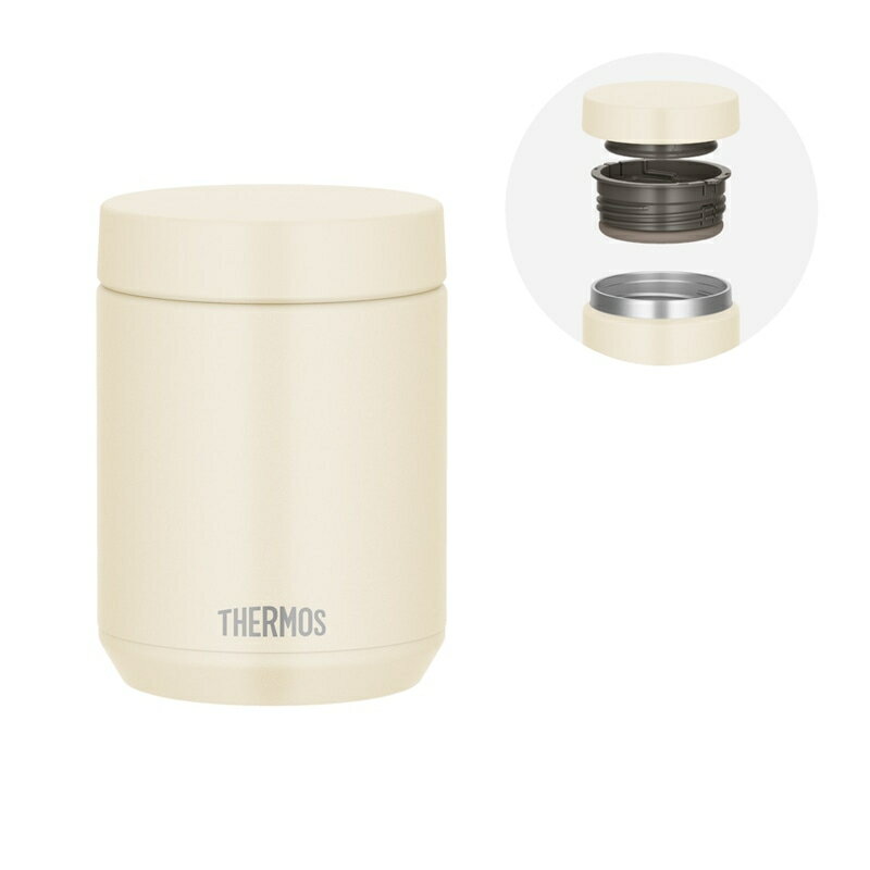 【THERMOS/サーモス】 真空断熱スープジャー アイボリー 500ml 保温 保冷 食洗器対応 JED-500 IV [▲][KM]