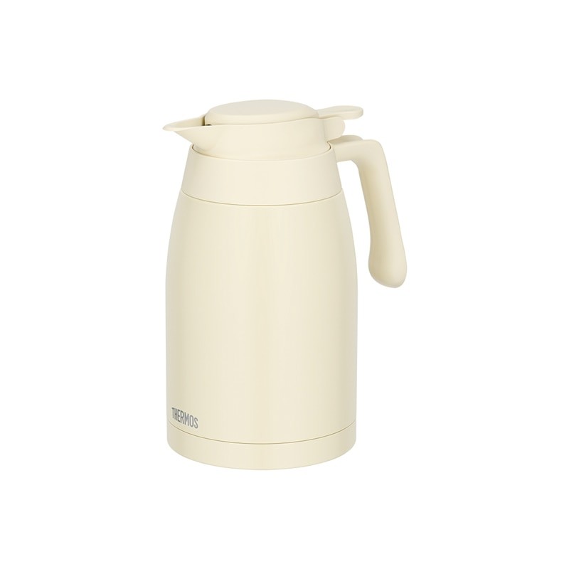【THERMOS/サーモス】 ステンレスポット 1.5L アイボリー 食洗機対応 丸洗いOK 魔法びん構造 保冷 保温 卓上ポット TTG-1500 IV [▲][KM]