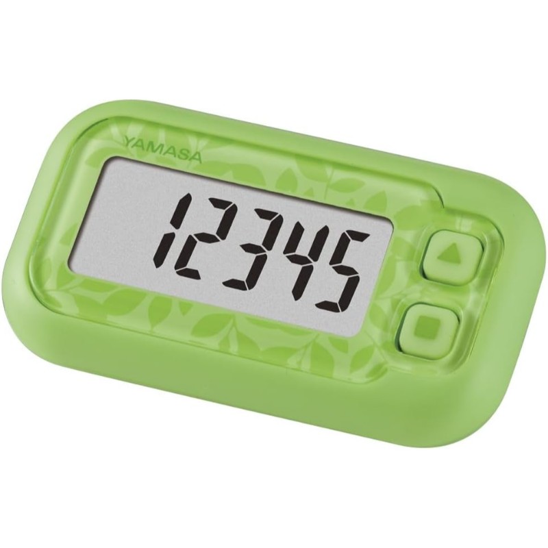 【山佐時計】 万歩計 ポケット万歩 らくらくまんぽ かんたん操作 エコグリーン EX-200G [▲][KM]