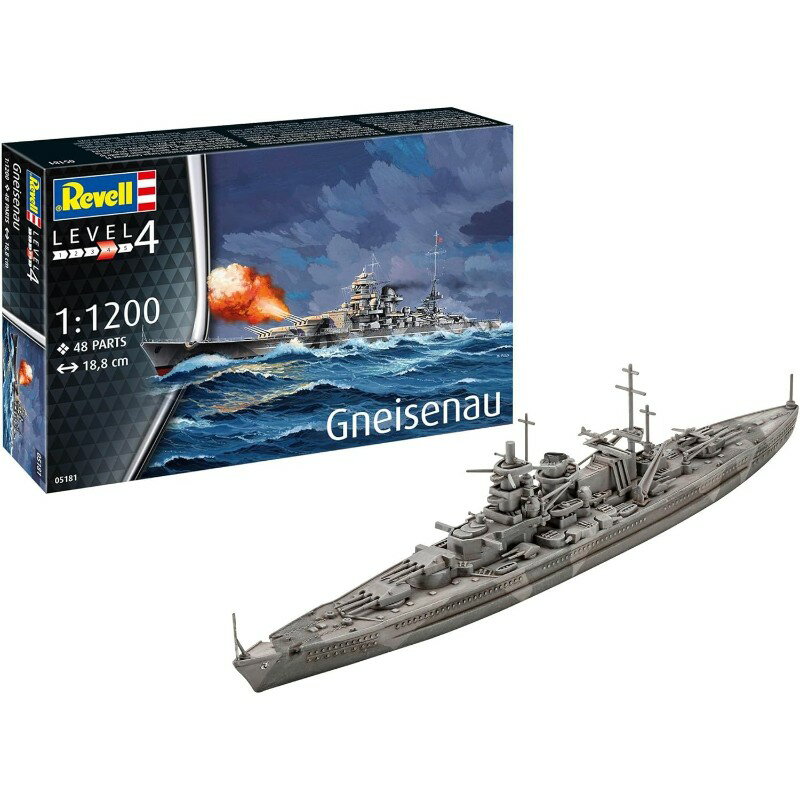 【(株)ハセガワ】 05181 ドイツレベル 1/1200 ドイツ巡洋戦艦 グナイゼナウ [▲][ME]